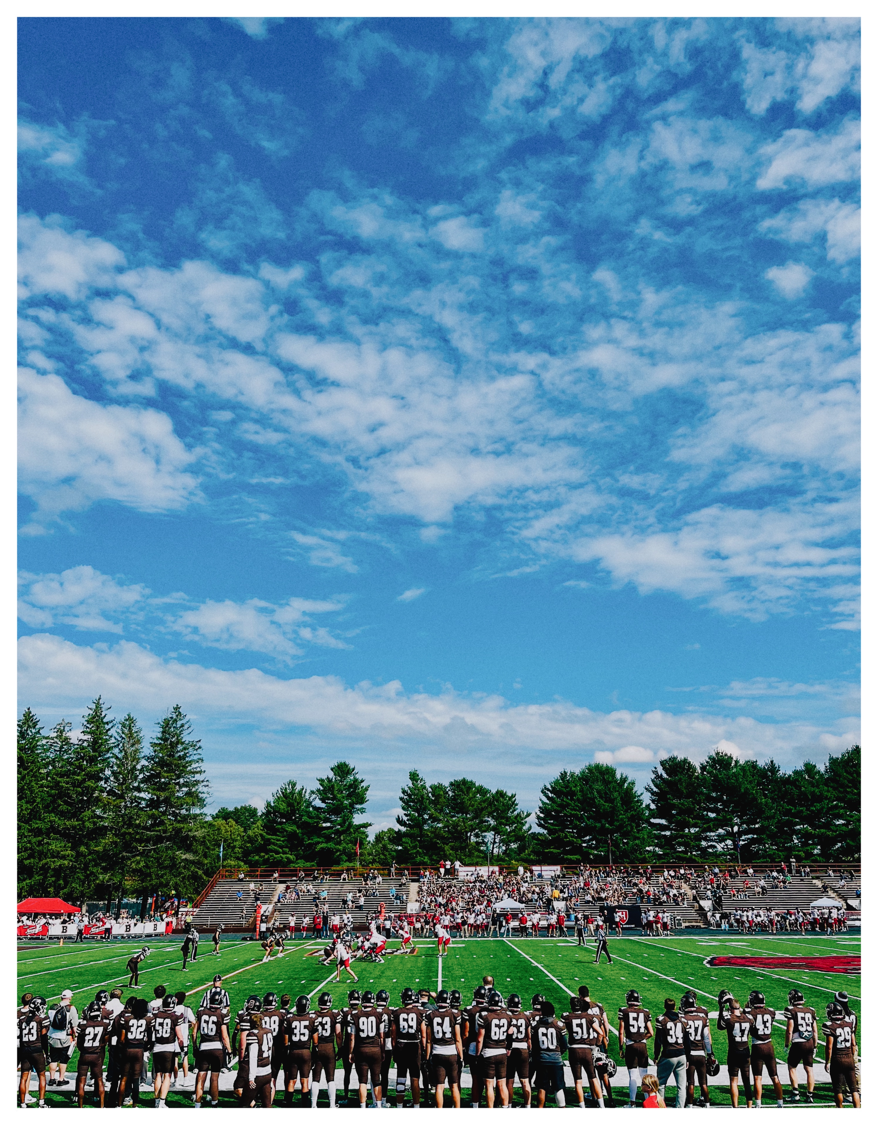 Brown football, from the sideline